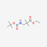 Structure of Ethyl 2,2-dimethyl-3-[(2-methylpropan-2-yl)oxycarbonylamino]propanoate