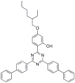 Structure of 2-[4,6-Bis([1,1-biphenyl]-4-yl)-1,3,5-triazin-2-yl]-5-[(2-ethylhexyl)oxy]phenol