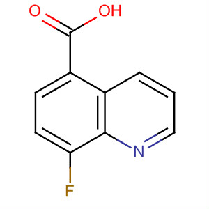 5-Quinolinecarboxylic acid, 8-fluoro-结构式