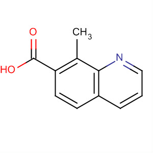 Structure of 7-Quinolinecarboxylic acid, 8-methyl-