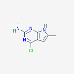 Structure of 4-chloro-6-methyl-7h-pyrrolo[2,3-d]pyrimidin-2-amine