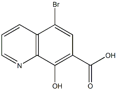 Structure of 7-Quinolinecarboxylicacid, 5-bromo-8-hydroxy-