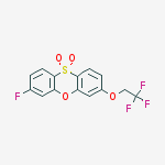 Structure of 3-fluoro-7-(2,2,2-trifluoroethoxy)phenoxathiine 10,10-dioxide