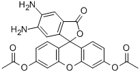 Structure of 4,5-DIAMINOFLUORESCEIN DIACETATE
