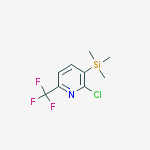 2-Chloro-6-(trifluoromethyl)-3-(trimethylsilyl)pyridine结构式