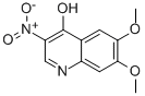 Structure of 6,7-DIMETHOXY-4-HYDROXY-3-NITROQUINOLINE
