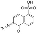 Structure of 6-diazo-5,6-dihydro-5-oxonaphthalene-1-sulphonic acid