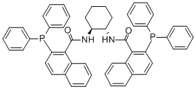 Structure of (1S,2S)-(-)-1,2-DIAMINOCYCLOHEXANE-N,N-BIS(2-DIPHENYLPHOSPHINO-1-NAPHTHOYL)
