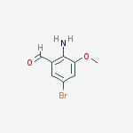 Structure of 2-amino-5-bromo-3-methoxybenzaldehyde