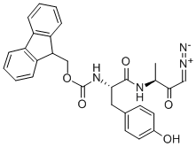 FMOC-TYR-ALA-DIAZOMETHYLKETONE结构式