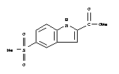Structure of METHYL 5-(METHYLSULFONYL)-1H-INDOLE-2-CARBOXYLATE
