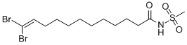 12,12-DIBROMO-N-(METHYLSULFONYL)-11-DODECENAMIDE结构式