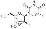 Structure of 1-[2,5-Anhydro-4-C-(hydroxymethyl)-alpha-L-lyxofuranosyl]-5-methyl-2,4(1H,3H)-pyrimidinedione