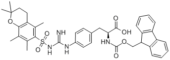 Structure of FMOC-S-PHE(4-GUANIDINOPMC)-OH