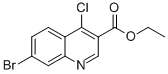 Structure of 7-BROMO-4-CHLORO-QUINOLINE-3-CARBOXYLIC ACID ETHYL ESTER
