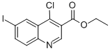 Structure of 4-CHLORO-6-IODO-QUINOLINE-3-CARBOXYLIC ACID ETHYL ESTER