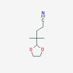 Structure of 4-(1,3-dioxolan-2-yl)-4-methylpentanenitrile
