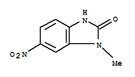 Structure of 2H-Benzimidazol-2-one,1,3-dihydro-1-methyl-6-nitro-