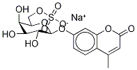 4-甲基香豆素基-Β-D-吡喃半乳糖苷-6-硫酸钠盐结构式