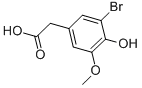 Structure of 3-BROMO-4-HYDROXY-5-METHOXYPHENYLACETIC ACID