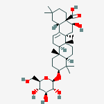 Structure of Olean-12-en-28-oic acid,3-(â-D-glucopyranosyloxy)-16-hydroxy- ,(3â,16â)-