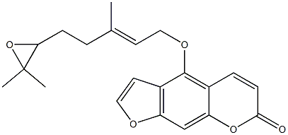 Structure of 7H-Furo[3,2-g][1]benzopyran-7-one,4-[[(2E)-5-(3,3-dimethyloxiranyl)-3-methyl-2-pentenyl]oxy]-