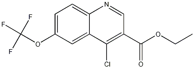 4-Chloro-6-(trifluoromethoxy)quinoline-3-carboxylic acid ethyl ester结构式
