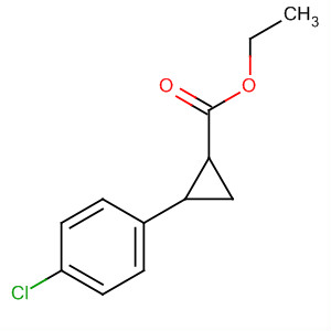 Structure of Cyclopropanecarboxylic acid, 2-(4-chlorophenyl)-, ethyl ester, (1R,2R)-