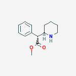 2-PIPERIDINEACETIC ACID A-PHENYL-,METHYL ESTER,STEREOISOMER结构式