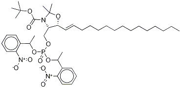 (4S,5R)-4-[[[Bis[1-(2-nitrophenyl)ethoxy]phosphinyl]oxy]Methyl]-2,2-diMethyl-5-(1E)-1-pentadecen-1-yl-3-oxazolidinecarboxylic Acid 1,1-DiMethyleth结构式