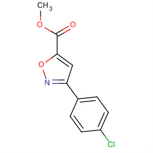 Structure of 5-Isoxazolecarboxylic acid, 3-(4-chlorophenyl)-, methyl ester