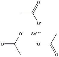 Structure of scandium(3+),triacetate,hydrate