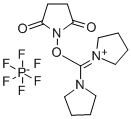 Structure of Dipyrrolidino(N-succinimidyloxy)carbenium hexafluorophosphate