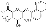 8-羟基喹啉基-Β-D-吡喃葡萄糖醛酸钠盐结构式