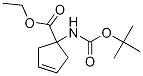 Structure of ethyl 1-[(2-methylpropan-2-yl)oxycarbonylamino]cyclopent-3-ene-1-carboxylate