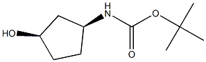 Structure of Carbamic acid, [(1R,3S)-3-hydroxycyclopentyl]-, 1,1-dimethylethyl ester, rel-