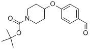 Structure of 4-(4-FORMYL-PHENOXY)-PIPERIDINE-1-CARBOXYLIC ACID TERT-BUTYL ESTER
