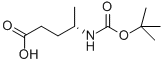 Structure of (4S)-4-[(tert-butoxycarbonyl)amino]pentanoic acid