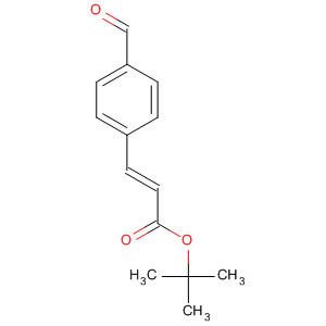 Structure of 2-Propenoic acid, 3-(4-formylphenyl)-, 1,1-dimethylethyl ester, (2E)-