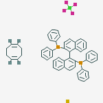 Structure of [RH COD (S)-BINAP]BF4, RH 11.2%