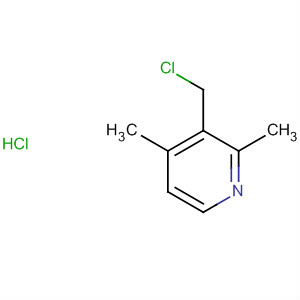 Structure of Pyridine, 3-(chloromethyl)-2,4-dimethyl-, hydrochloride