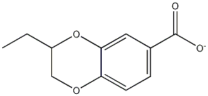 Structure of 1,4-benzodioxin-6-carboxylic acid, 2,3-dihydro-, ethyl ester