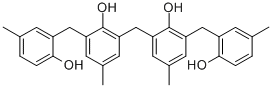 2,2-亚甲基双[6-(2-羟基-5-甲基苯甲基)-4-甲基苯酚]结构式
