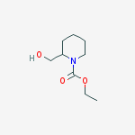 Structure of 2-(hydroxymethyl)-1-Piperidinecarboxylic acid ethyl ester
