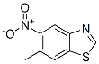 Benzothiazole,6-methyl-5-nitro-结构式