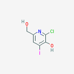 2-chloro-6-(hydroxymethyl)-4-iodopyridin-3-ol结构式