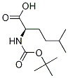 Structure of (R)-2-(tert-butoxycarbonylamino)-5-methylhexanoic acid