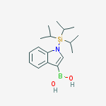 Structure of [1-tri(propan-2-yl)silylindol-3-yl]boronic Acid