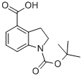 Structure of 1H-INDOLE-1,4-DICARBOXYLIC ACID,2,3-DIHYDRO-,1-(1,1-DIMETHYLETHYL)ESTER