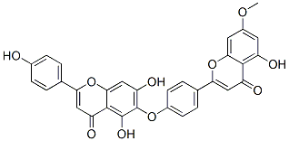 Structure of 5,7-Dihydroxy-6-[4-(5-hydroxy-7-methoxy-4-oxo-4H-1-benzopyran-2-yl)phenoxy]-2-(4-hydroxyphenyl)-4H-1-benzopyran-4-one